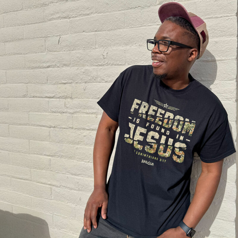 Abalor "Freedom in Jesus" 2 Corinthians 3:17 Christian T-Shirt – Faith-Based Graphic Shirt - Image 3