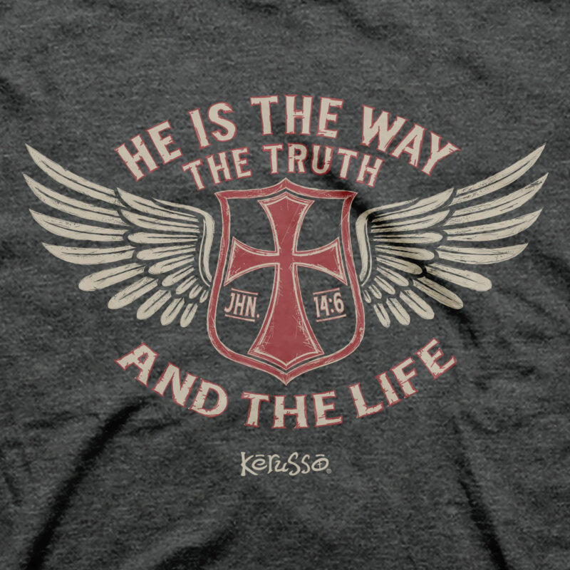"Abalor Christian Wings T-Shirt – John 14:6 Bible Verse Collection" - Image 2