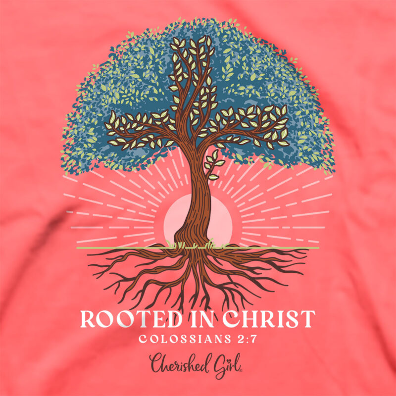 Abalor "Rooted in Christ" Women's T-Shirt – Inspirational Faith Shirt - Image 4
