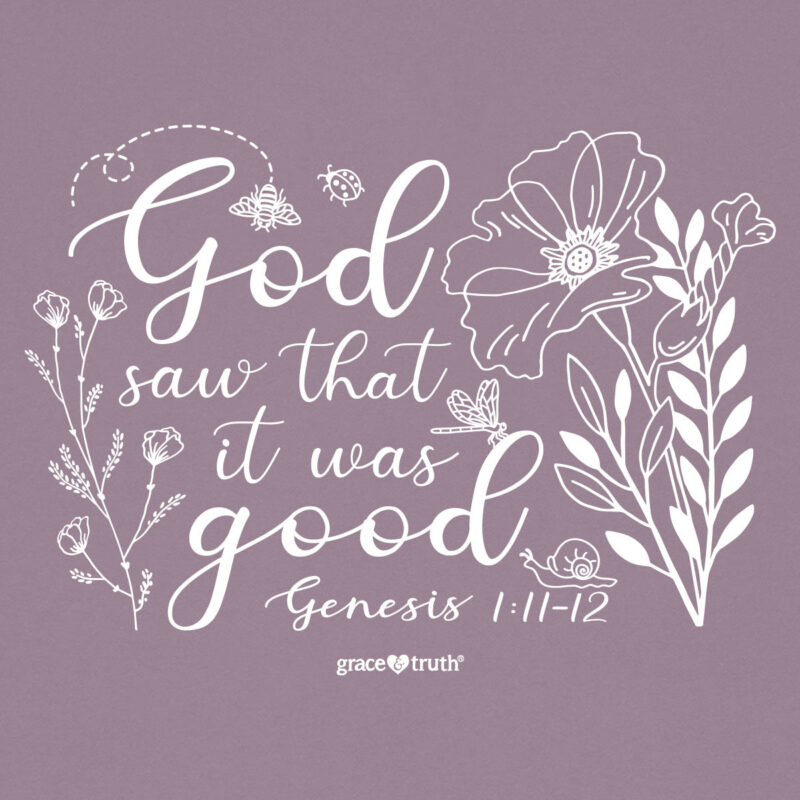 Abalor "It Was Good" Genesis 1:11-12 Women's T-Shirt – Inspirational Faith Shirt - Image 2