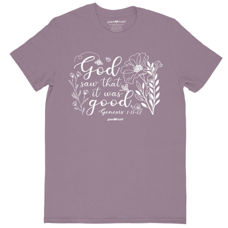 Abalor "It Was Good" Genesis 1:11-12 Women's T-Shirt – Inspirational Faith Shirt
