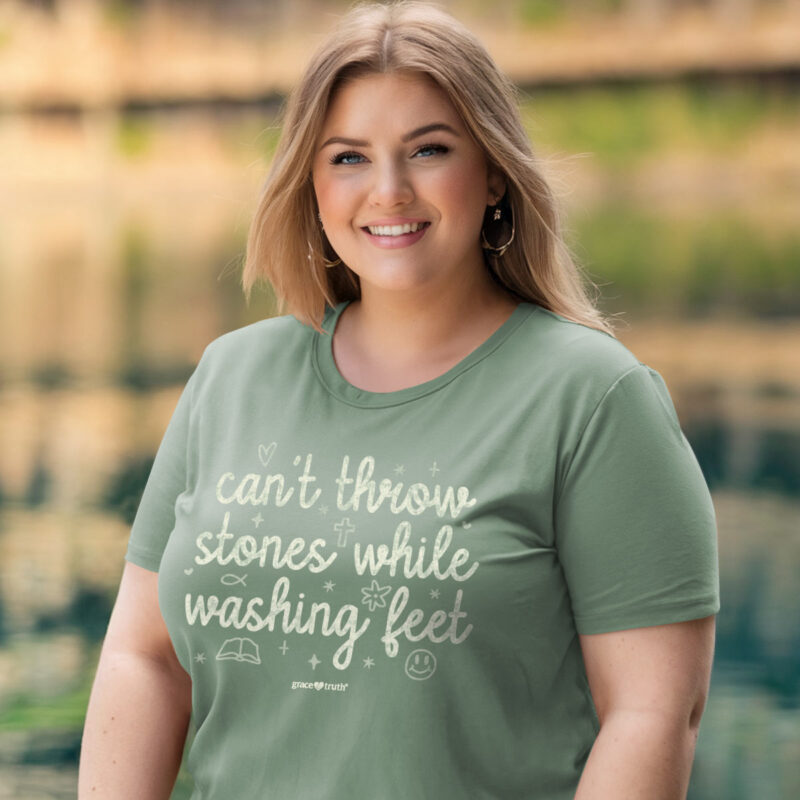 "Abalor Women's Stones Throw T-Shirt – Grace & Truth Collection" - Image 4
