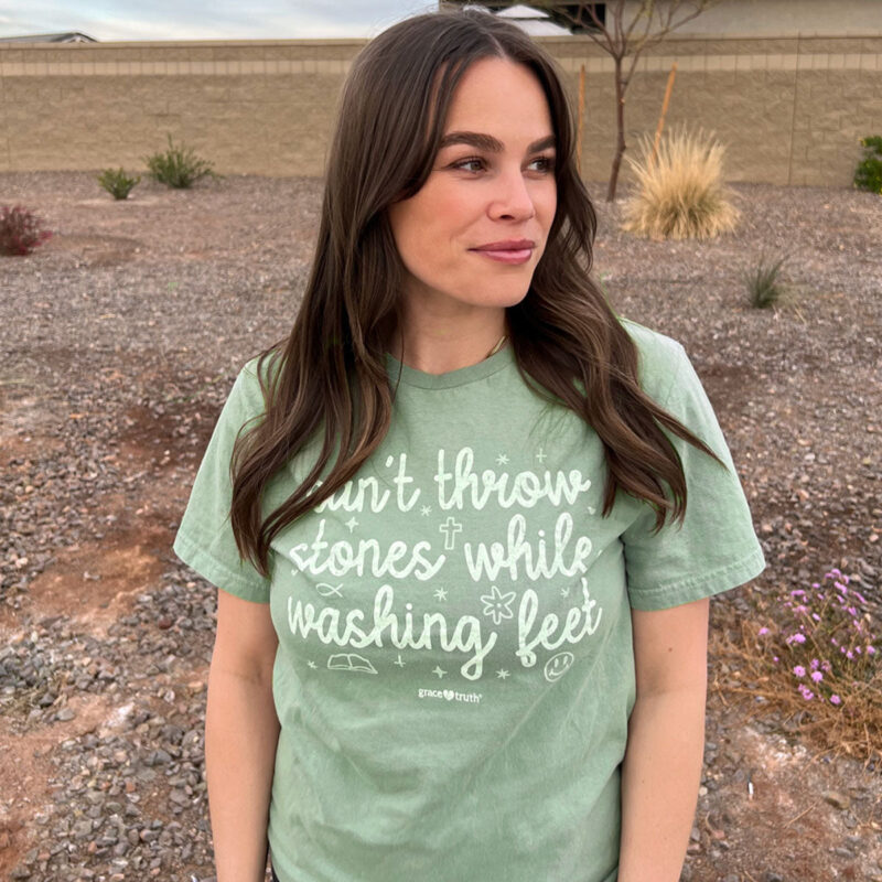 "Abalor Women's Stones Throw T-Shirt – Grace & Truth Collection" - Image 3