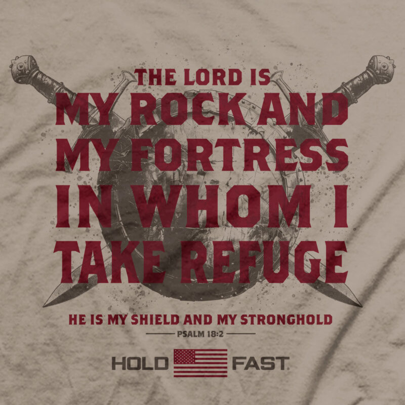 Abalor "Hold Fast" Men's T-Shirt – Faith-Based Shield Graphic Shirt - Image 4