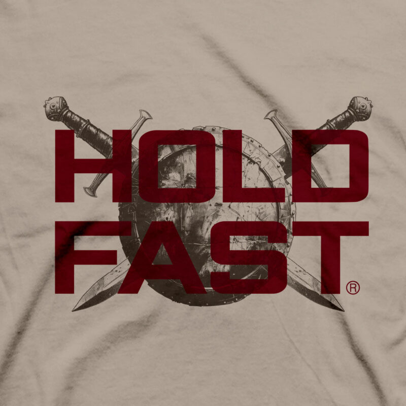 Abalor "Hold Fast" Men's T-Shirt – Faith-Based Shield Graphic Shirt - Image 5