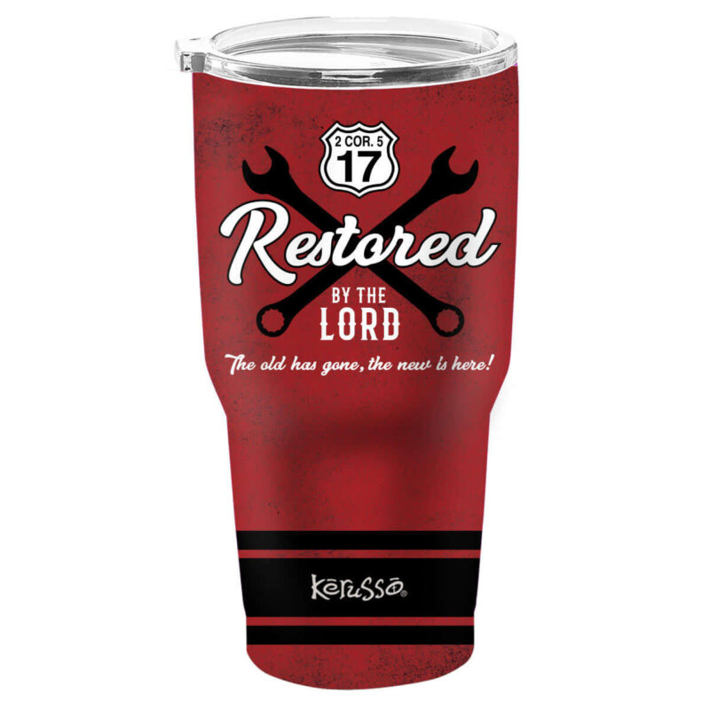 "Abalor 30 oz Stainless Steel Tumbler – Restored in Faith Collection"